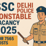 SSC Delhi Police Constable Vacancy 2025 for 7565 Posts Apply Online.