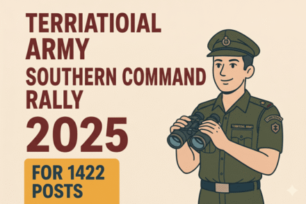 Territorial Army Southern Command Rally Recruitment 2025 for 1422 Posts Apply Online.